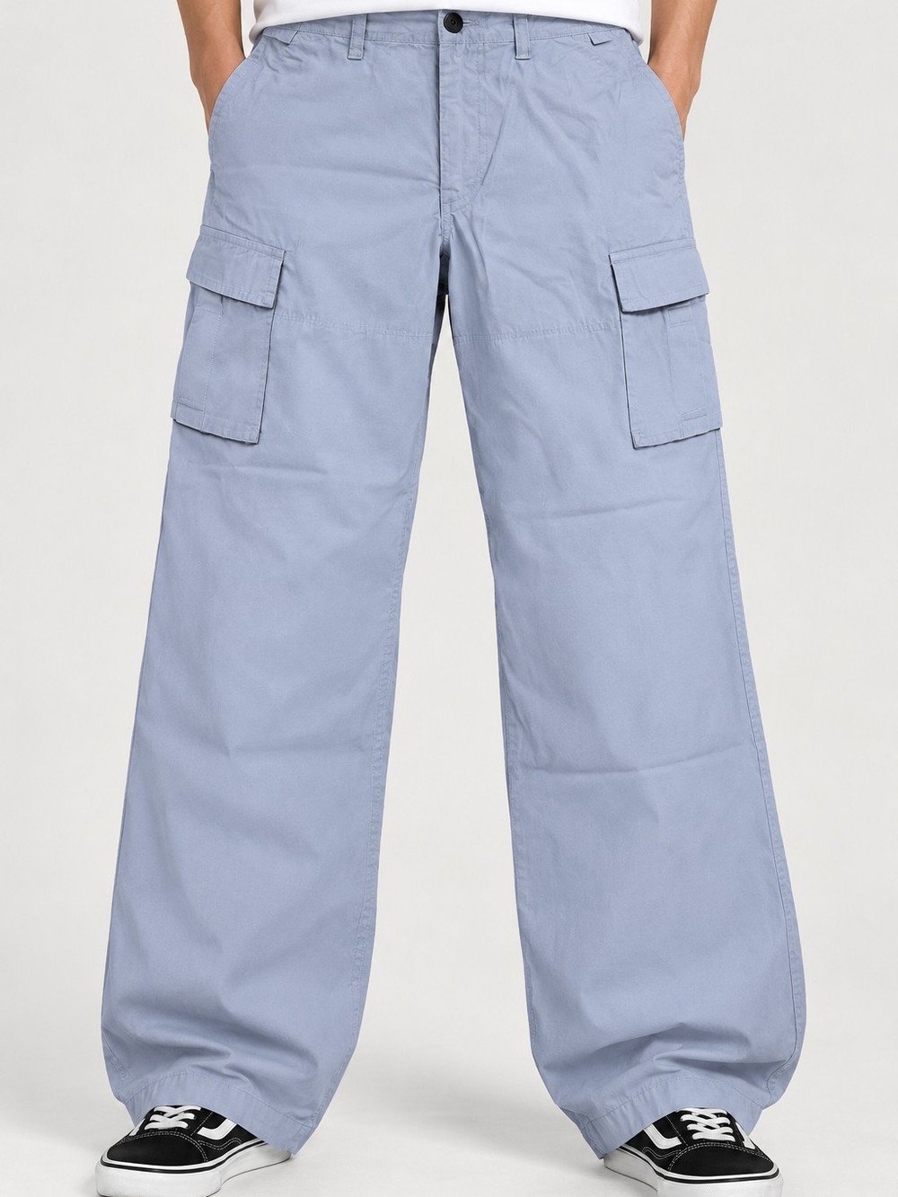 Vintage Volcom Stone Scout Y2K Ripstop Wide Leg Cargo Pants Size 34 Grey Baggy